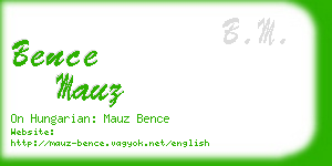 bence mauz business card
